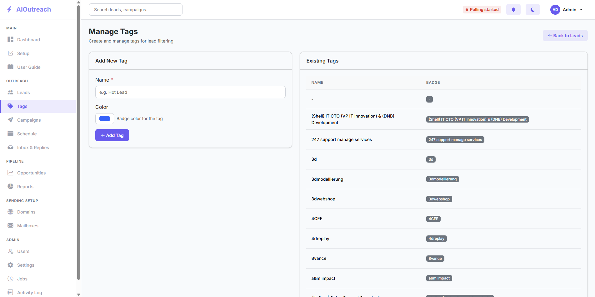 AIOutreach Domain Health View